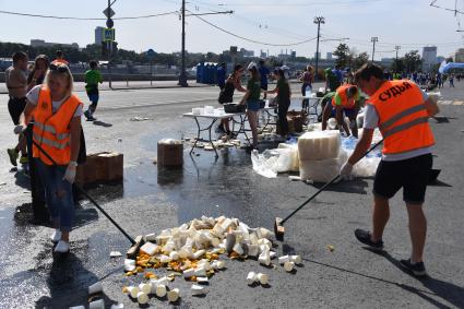 Москва. После  полумарафона `Лужники`, посвященного истории олимпийского комплекса.