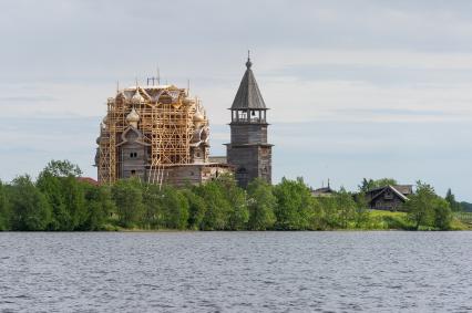 Республика Карелия. Кижи. Вид на ансамбль Кижского погоста.