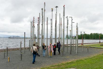 Республика Карелия. Петрозаводск. Тюбингенское панно
на Онежской набережной.