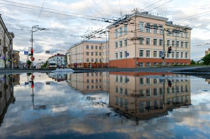 Республика Карелия. Петрозаводск. Вид на проспект Ленина.