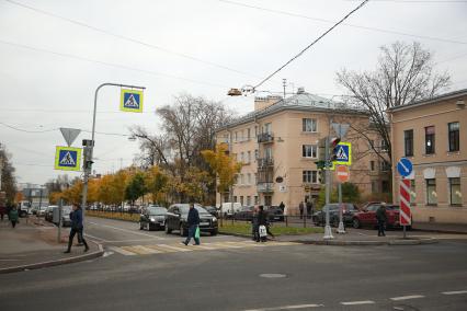 Музей-заповедник `Царское Село`г. Пушкин. Одна из улиц города.