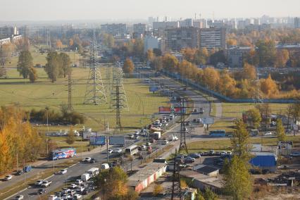 Санкт-Петербург. Вид на городские новостройки.