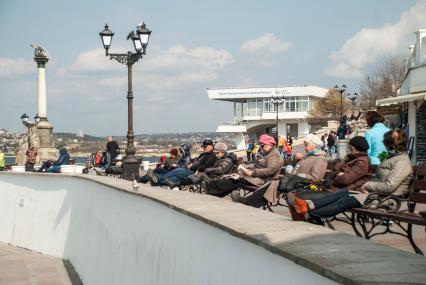 Севастополь. На набережной города.