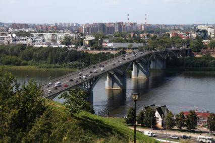 Нижний Новгород.   Вид  на  Канавинский мост.