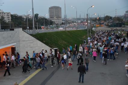 Москва. Подземный переход под Северо-Восточной хордой в районе метро Выхино.