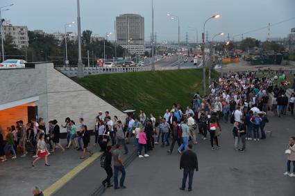 Москва. Подземный переход под Северо-Восточной хордой в районе метро Выхино.