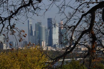 Москва. Вид на деловой центр `Москва-Сити`.