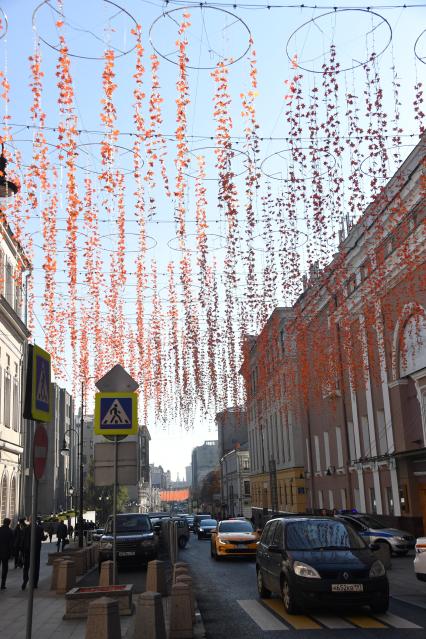 Москва. Декоративное оформление улицы.