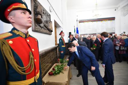 Москва. Помощник президента РФ Игорь Левитин во время церемонии открытия памятной доски, посвященной первопроходцам БАМа на Ярославском вокзале.