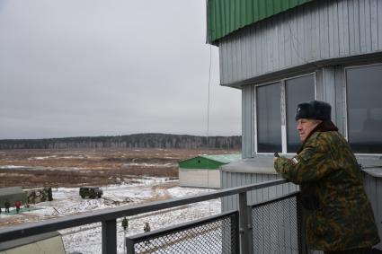 Екатеринбург. Свердловский полигон. Военнослужащий армии государств-членов ОДКБ (Организация Договора о коллективной безопасности) во время совместных учений миротворческих сил \'Нерушимое братство – 2018\'