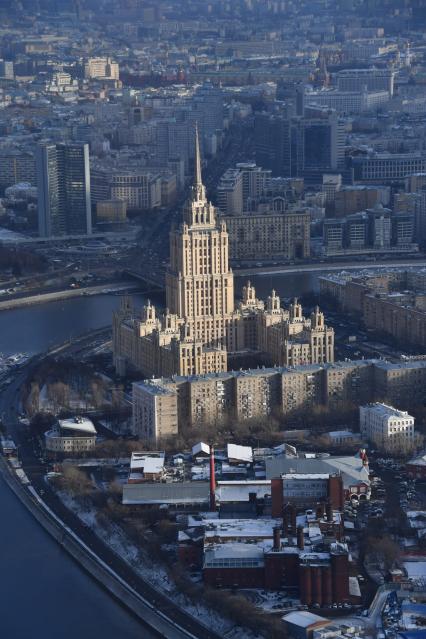 Москва.  Вид на город с 90-го этажа башни  `Федерация`Москва-Сити.