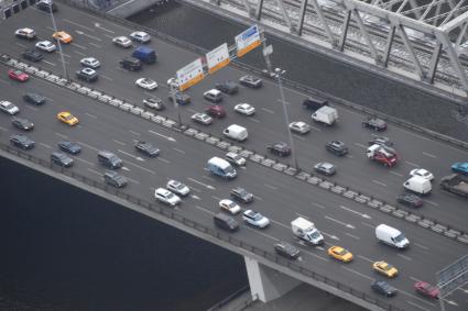 Москва.  Вид на город с 90-го этажа башни  `Федерация`Москва-Сити.