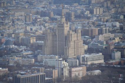 Москва. Вид на город с 90-го этажа башни `Федерация`Москва-Сити.