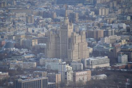 Москва.  Вид на город с 90-го этажа башни  `Федерация`Москва-Сити.