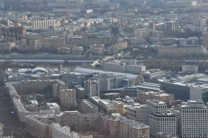 Москва.  Вид на город с 90-го этажа башни  `Федерация`Москва-Сити.