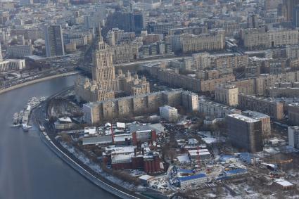 Москва.  Вид на город с 90-го этажа башни  `Федерация`Москва-Сити.