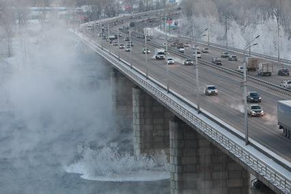 Красноярск. Туман над Енисеем.