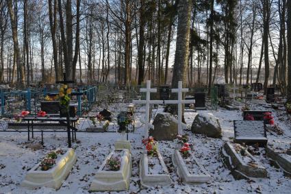 Псковская область, Изборск. Кладбище.