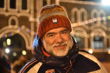 Москва. Председатель наблюдательного совета Bosco di Ciliegi Group Михаил Куснирович на открытии ГУМ-катка на Красной площади.