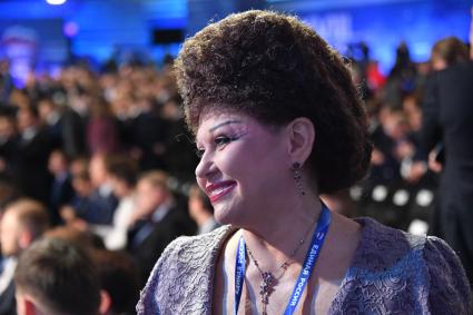 Москва. Доктор педагогических наук Валентина Петренко на XVIII съезде Всероссийской политической партии `Единая Россия`.