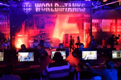 Москва.  Фестиваль Wargaming Fest 2018 прошел в московском Экспоцентре.