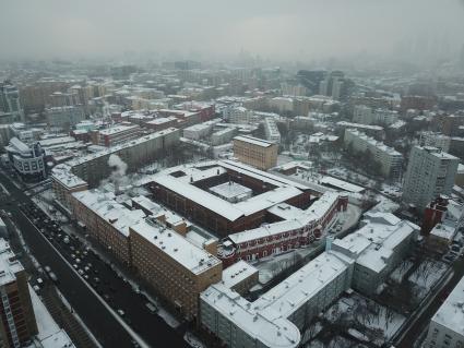 Москва.  Здание следственного изолятора # 2 Бутырская тюрьма в Тверском районе.