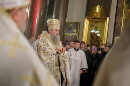 Санкт-Петербург. Рождественское богослужение в Казанском соборе.