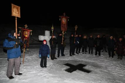 Барнаул. Крестный ход в праздник Крещения Господня.