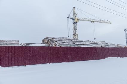 Лесосибирск Красноярский край. На частной  китайской лесопилке.