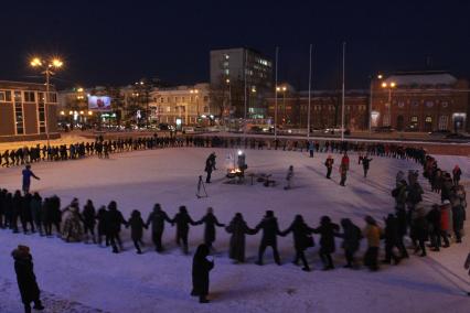 Иркутск. Праздничное мероприятие и танцевальный флешмоб, посвященные началу Нового года по лунному календарю – Сагаалгану.