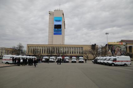 Ставрополь. Новые автомобили скорой помощи вручили медучреждениям города.