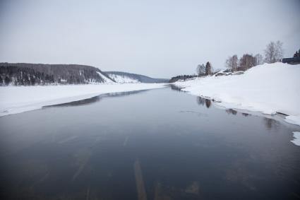 Пермь. Река Кама зимой.