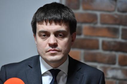 Москва. Министр науки и высшего образования РФ Михаил Котюков на радио `Комсомольская правда`.
