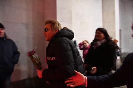 Москва. Певец Николай Басков на праздничном шоу, приуроченном к Международному женскому дню, в Государственном Кремлевском дворце.