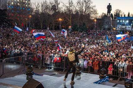 Крым, Севастополь. Во время концерта в честь пятилетия воссоединения Крыма с Россией.