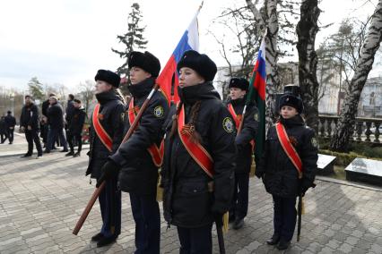 Ставрополь.  Во время акции `Дорога Памяти`, приуроченной к 74-й годовщине Победы в Великой Отечественной войне.