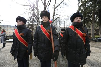 Ставрополь.  Во время акции `Дорога Памяти`, приуроченной к 74-й годовщине Победы в Великой Отечественной войне.