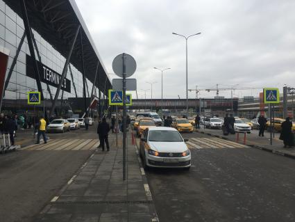 Москва. Такси в аэропорту Шереметьево.