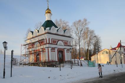 Мышкин. Восстановление  часовни  Николая Чудотворца.