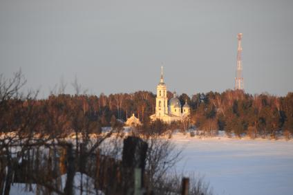 Мышкин. Вид на храм Вознесения Господне.