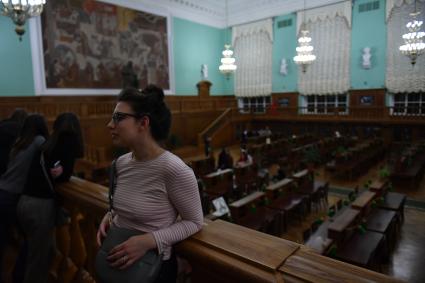 Москва. В залах  Российской Государственной библиотеки.