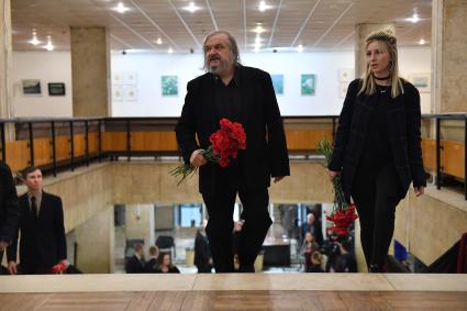 Москва. Во время церемонии прощания с народным артистом России Алексеем Булдаковым в Центральном доме кино.