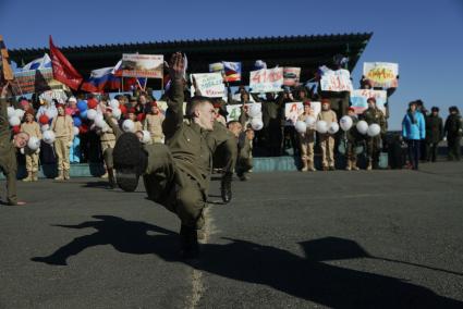 Челябинская область. 255 межвидовой военный полигон ЦВО (Центральный военный округ). Открытие этапа конкурса Армейских международных игр \'Танковый биатлон\'. Победители окружного этапа  представят ЦВО на всеармейском этапе АрМИ-2019