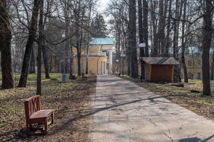 Московская область. На аллеях дома музея-заповедника `Горки Ленинские`.