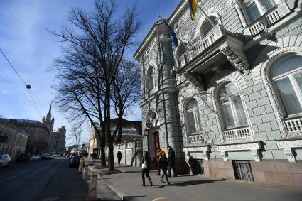 Москва.Резиденция посла  Германии (особняк Шлосберга) на Поварской улице.