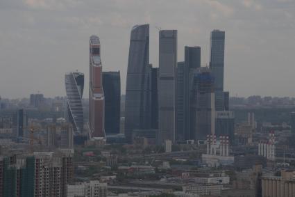 Москва. Панорама города с крыши стадиона ЦСКА - `Арена ЦСКА`.