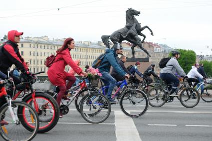 Санкт-Петербург. Участники парада в рамках празднования 316-летия со дня основания города.