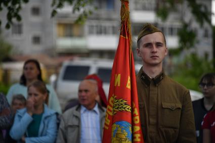 Новгородская область,Тесово-Нетыльское.  Открытие сквера Павших героев.