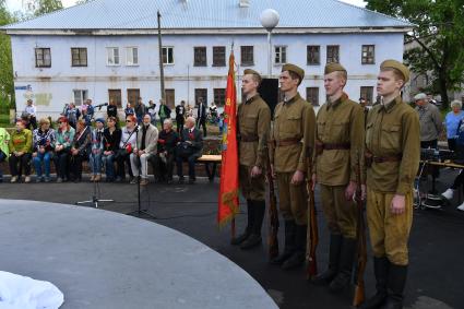 Новгородская область,Тесово-Нетыльское.  Открытие сквера Павших героев.