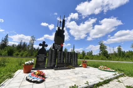 Московская область, Новофедоровское.  Памятник воинам, погибшим в боях Великой Отечественной Войны на территории Троице-Одигитриевской  Зосимовой  пустыни.